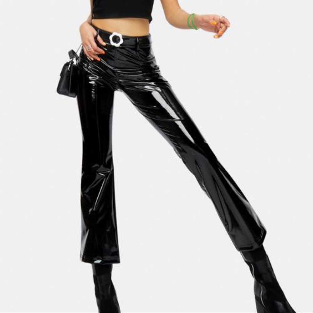 NWT Dolls Kill SHOW STOPPING SMILES HIGH GLOSS FLARE PLANTS sz. Small